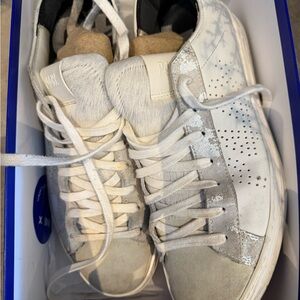 P448 White and Gray Sneakers